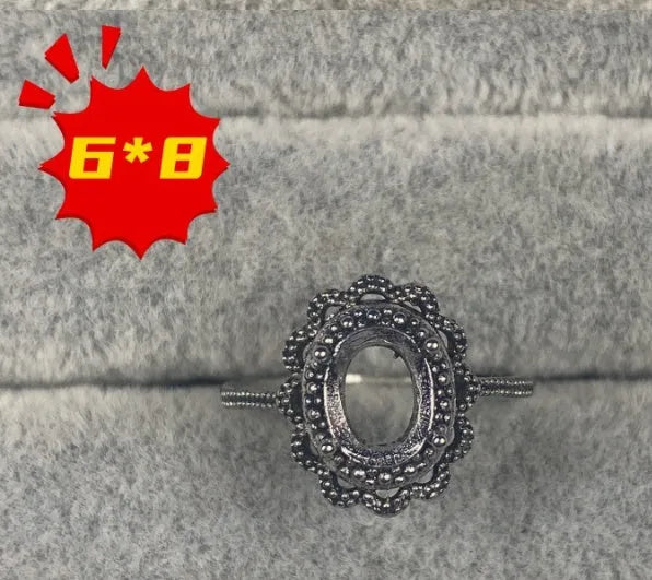 Oval denier ring with five-pointed star design in electroplated copper Korean style jewellery