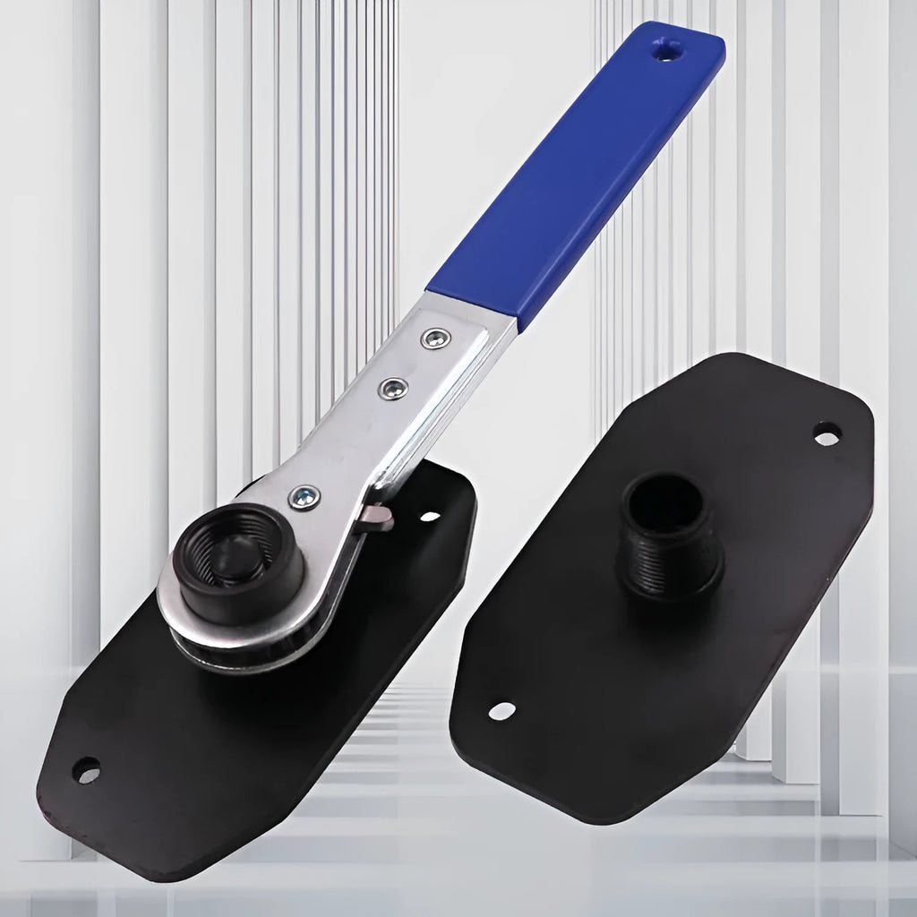 Galvanised disc brake piston compression separator wrench in blue and orange colour options
