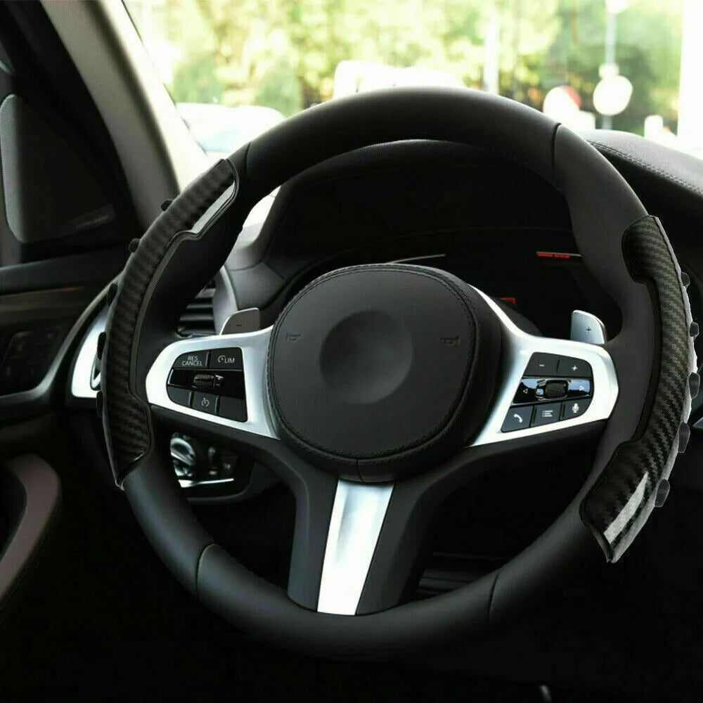 Carbon fibre black fibre anti-slip steering wheel sleeve for 38cm diameter wheels
