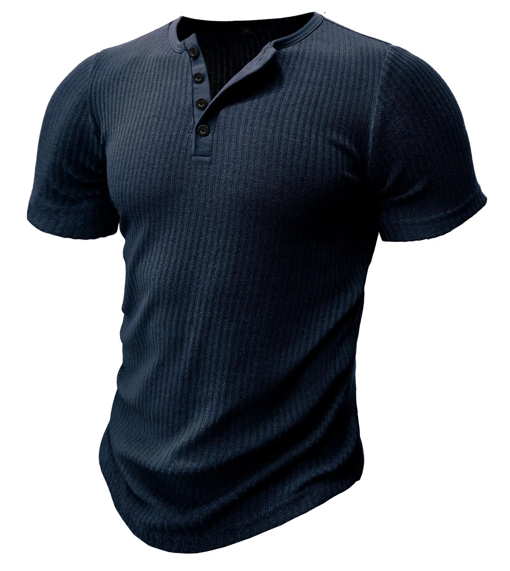 Men's slim-fitting muscle cut sports t-shirt in polyester available in five solid colours