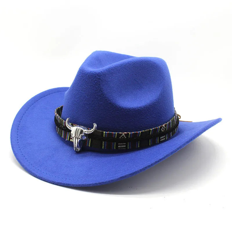 Polyester cowboy hat with bell crown in multiple colour options showing Western styling