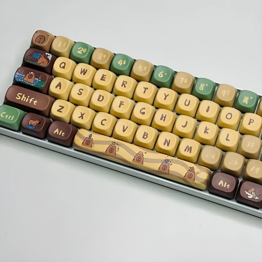Capabala PBT Girl MOA Height 130 key ABS mechanical keyboard keycap set
