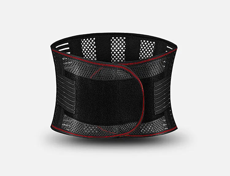 Black steel plate waist support belt for adult sports and fitness activities