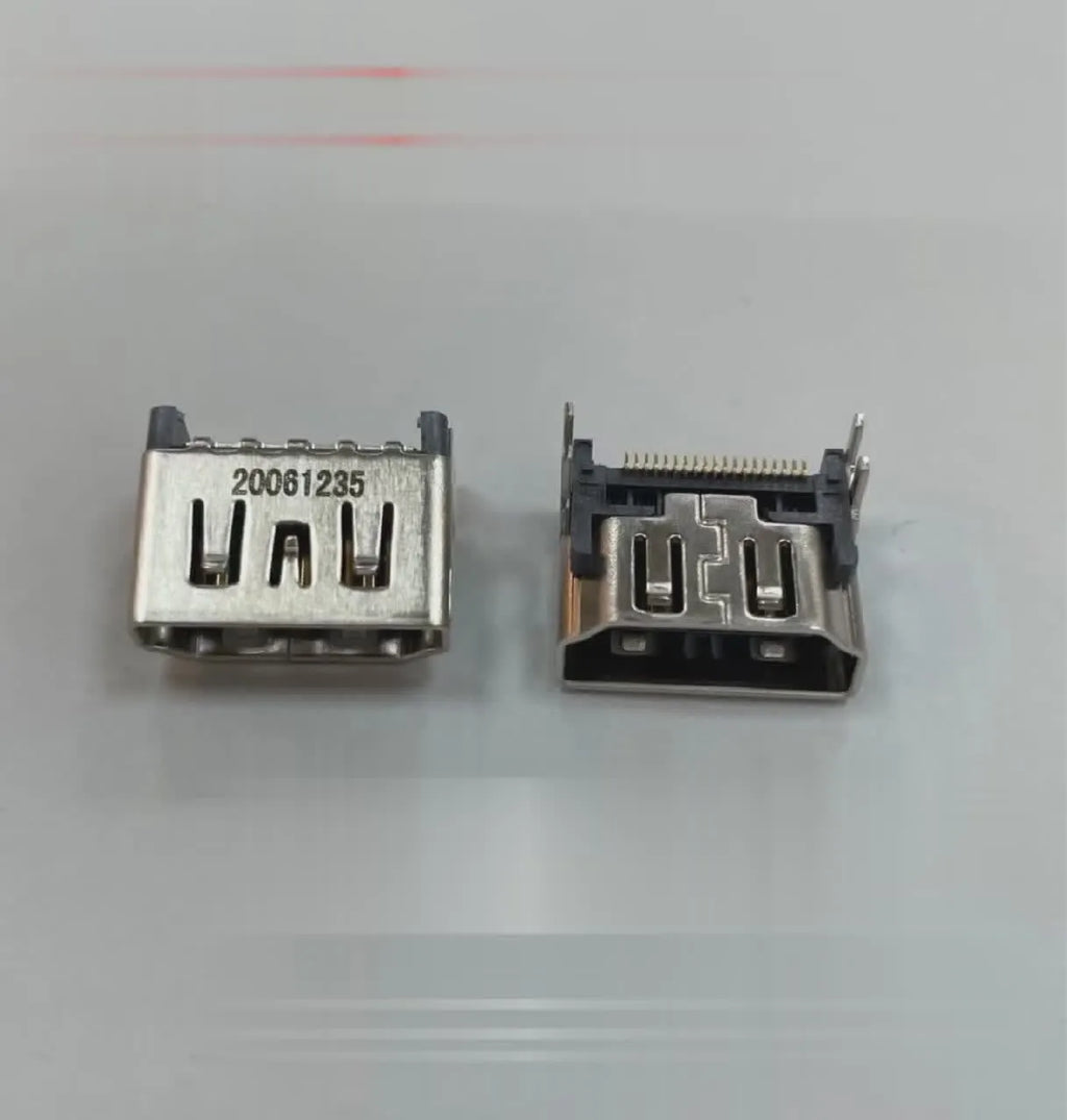 Silver HDMI interface host socket connector for computer TV game console video audio connection