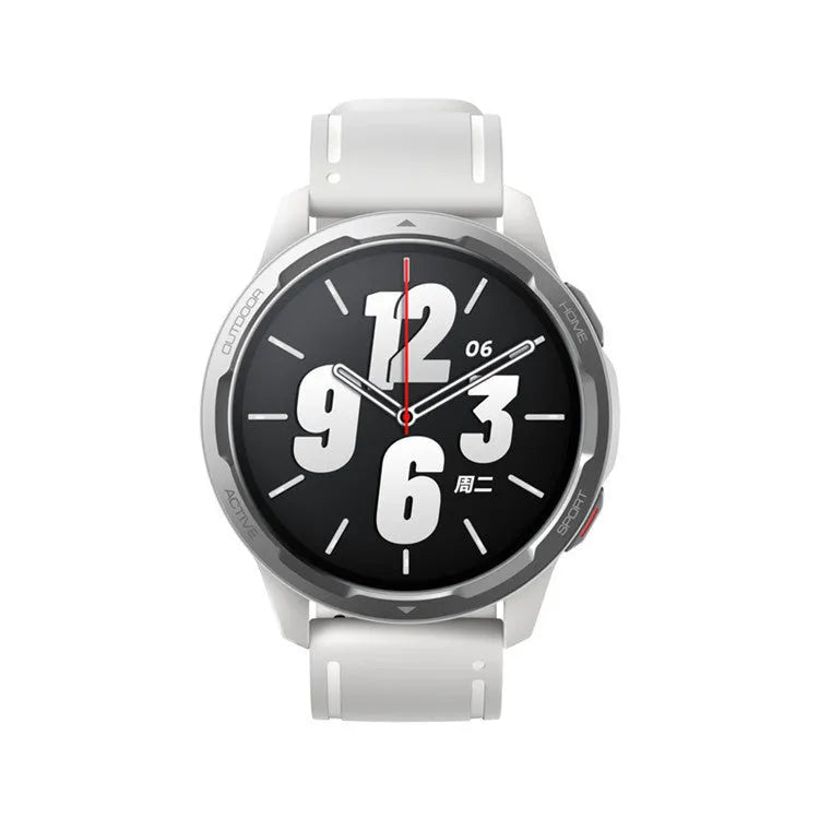 Call dual-band GPS smart watch with black silicone strap and 1.43-inch screen displaying fitness data.
