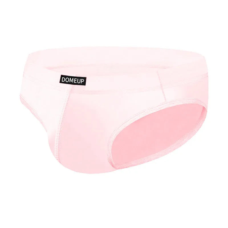 Men's low waist solid colour breathable underwear briefs with seamless construction