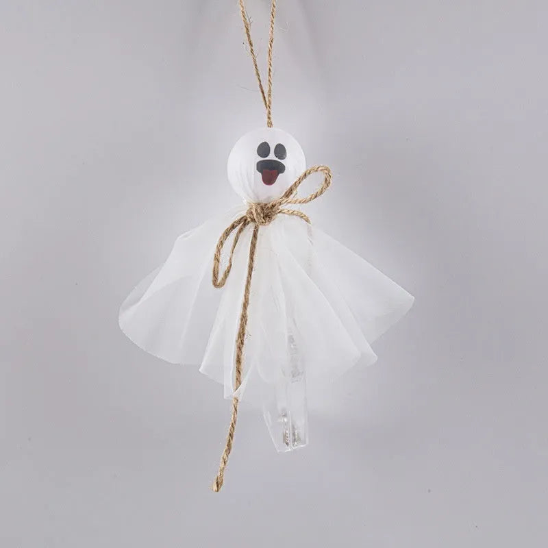 Halloween LED ghost lantern chain with colourful lights for venue decoration
