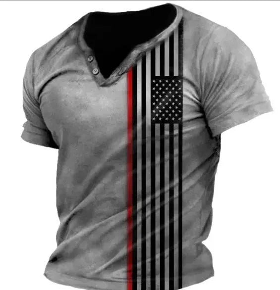 Men's short sleeve casual shirt with lapel and button design in polyester bird eye cloth fabric
