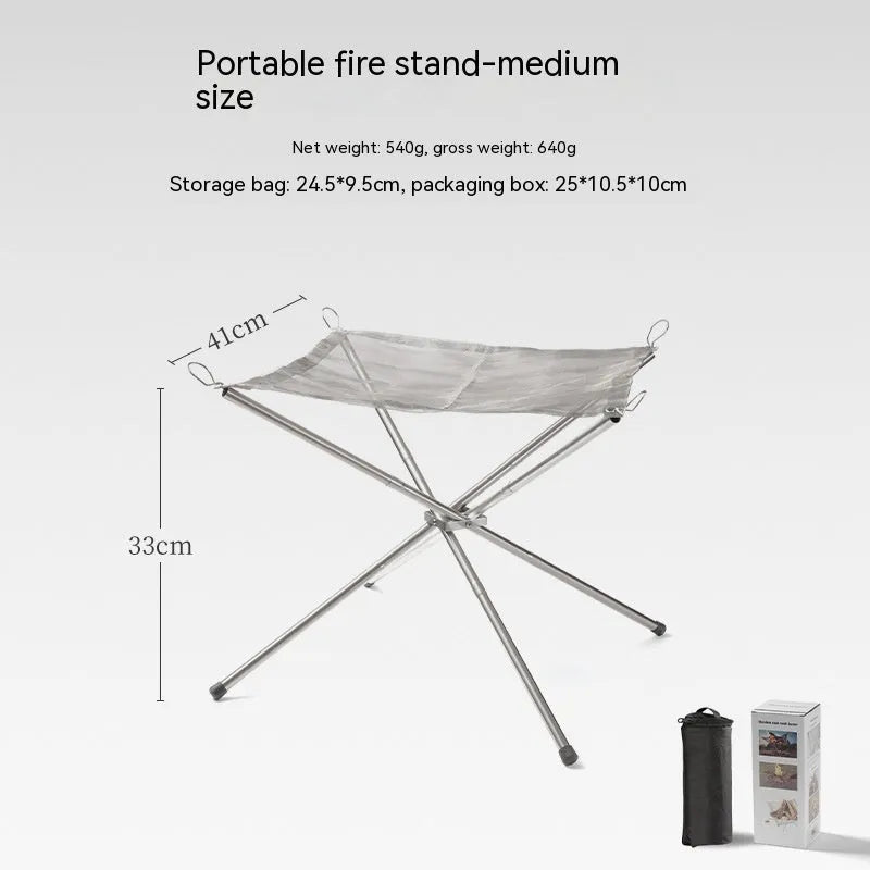 Silver stainless steel barbecue grill with separate grill net shown in large and medium size options
