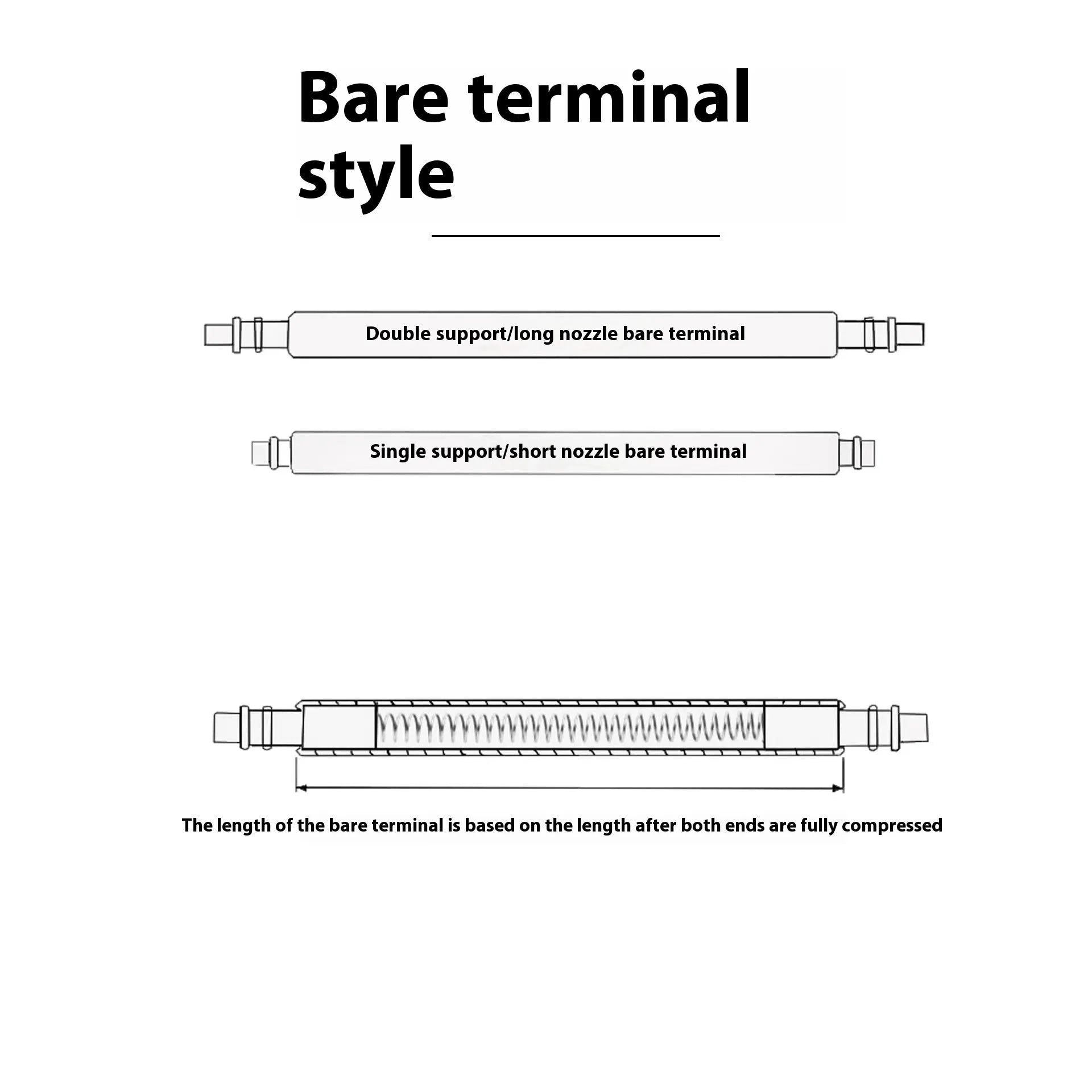 Watch bolt auricular needle spring shaft in sizes 21mm to 26mm