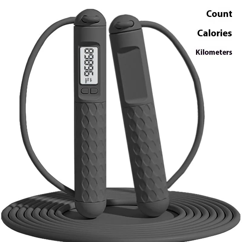 ABS skipping rope with ball bearings in various colours including black, green, pink for fitness training