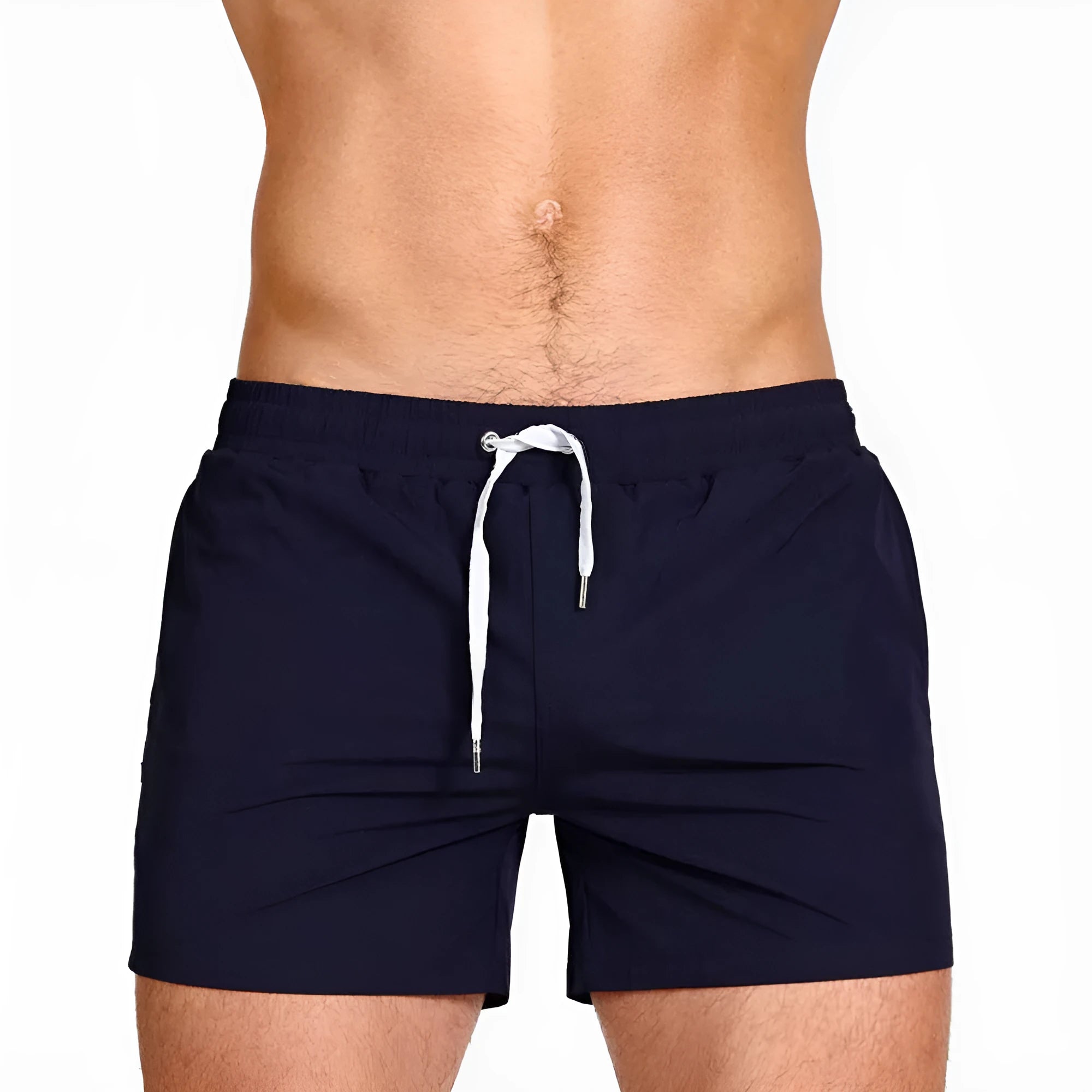 Mesh lining polyester athletic shorts in Army Green colour for swimming and sports