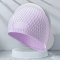 Silicone swimming cap for adult swimming in solid colours including Tiffany Blue and Cherry Blossom Pink