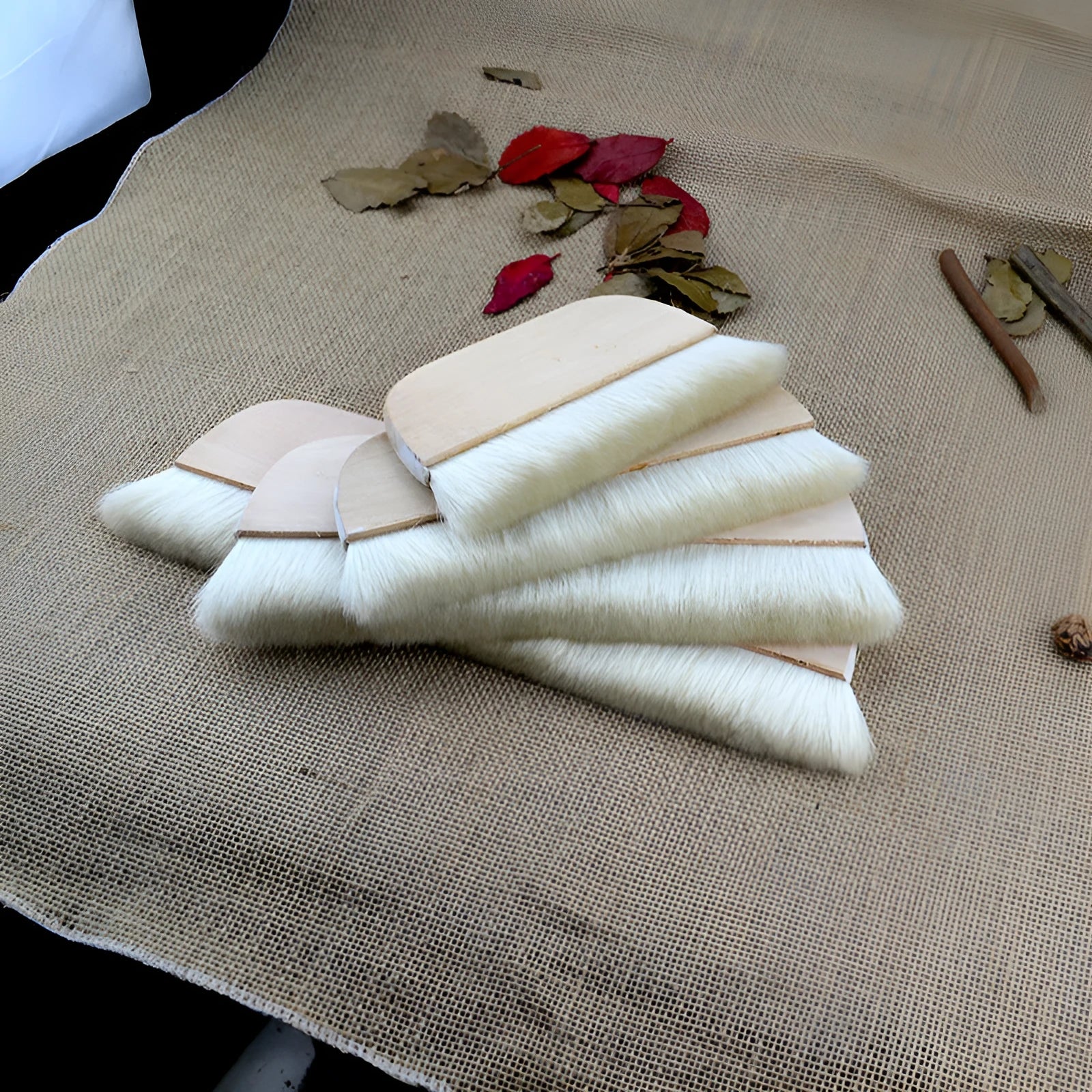 Wool brush for art mounting and paint paste board shading in picture colour
