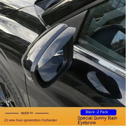 2023 Mitsubishi Outlander black and translucent window deflectors mounted on vehicle