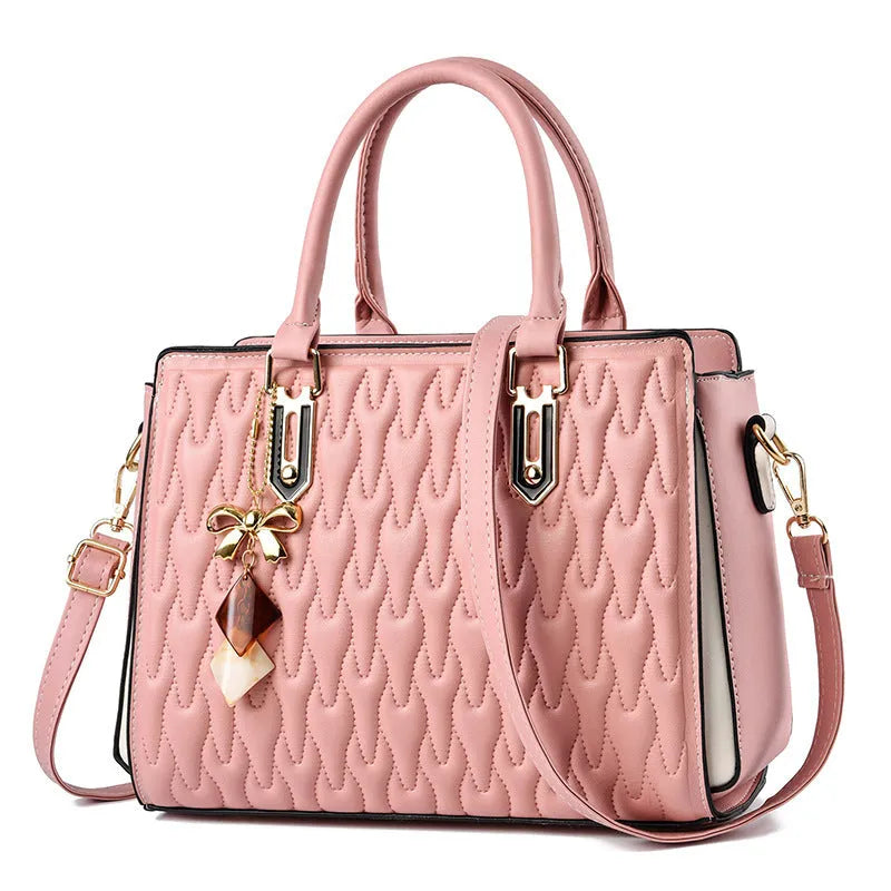 Women's polyester shoulder messenger bag in street trend style with large capacity and zipper compartment