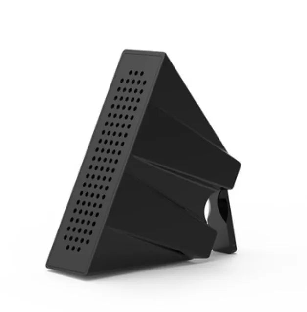 Mini desktop phone amplifier bracket for iPhones in black, blue, pink and orange colour options