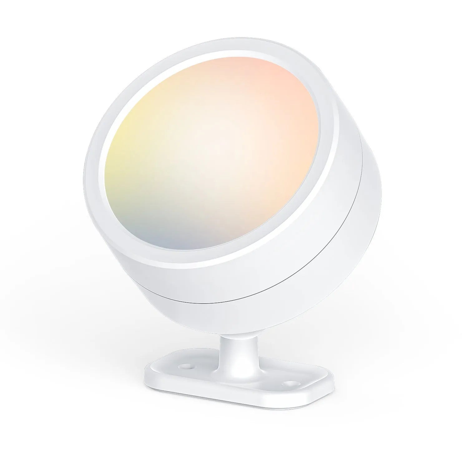 Round rotatable wall lamp with built-in battery, magnetic suction base, geometric stereo design, black shell, 94x73x74mm