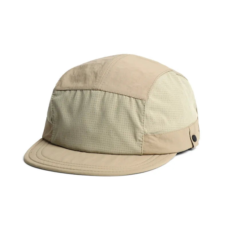 Breathable sun hat with dome crown in quick-drying polyester fabric