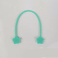 Silicone magnet wire winder organiser for cables in various colours showing 19x16mm dimensions
