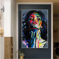 Black Smokey Girl personal portrait computer inkjet print on non-woven material, unframed, 40x50cm