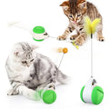 Plastic balance swing car cat toy in blue, self-moving design for interactive play