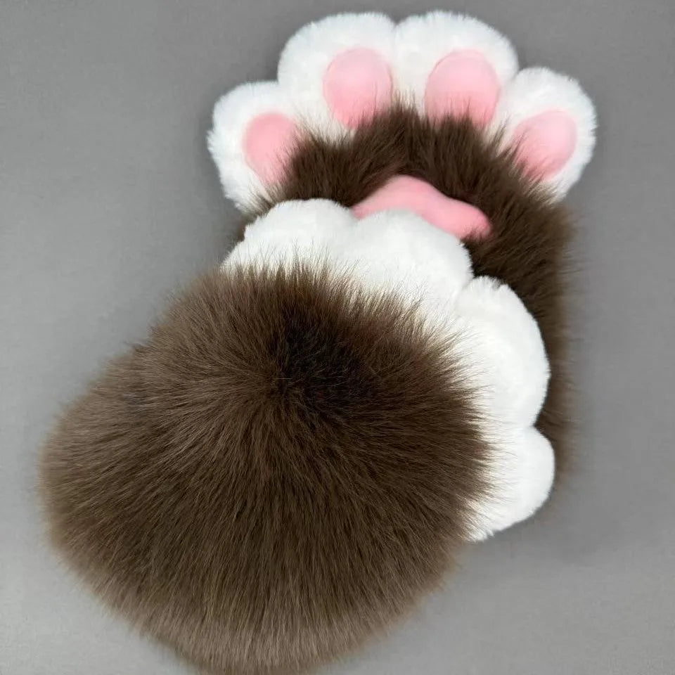 Colourful animal claw cosplay gloves in nylon material shown in multiple colour options.