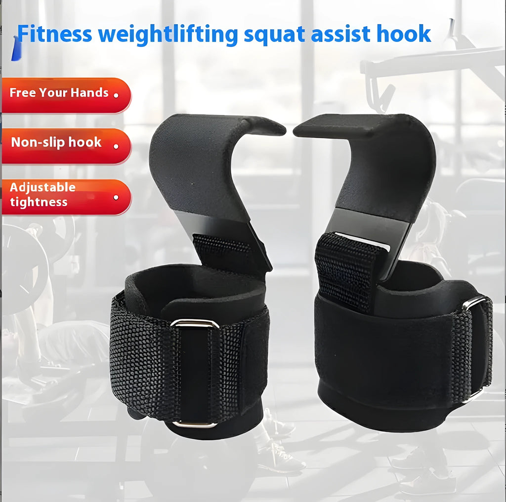 Second generation thickened 3.0 steel plate black one fitness training pull-up hook with rubber nylon buckle