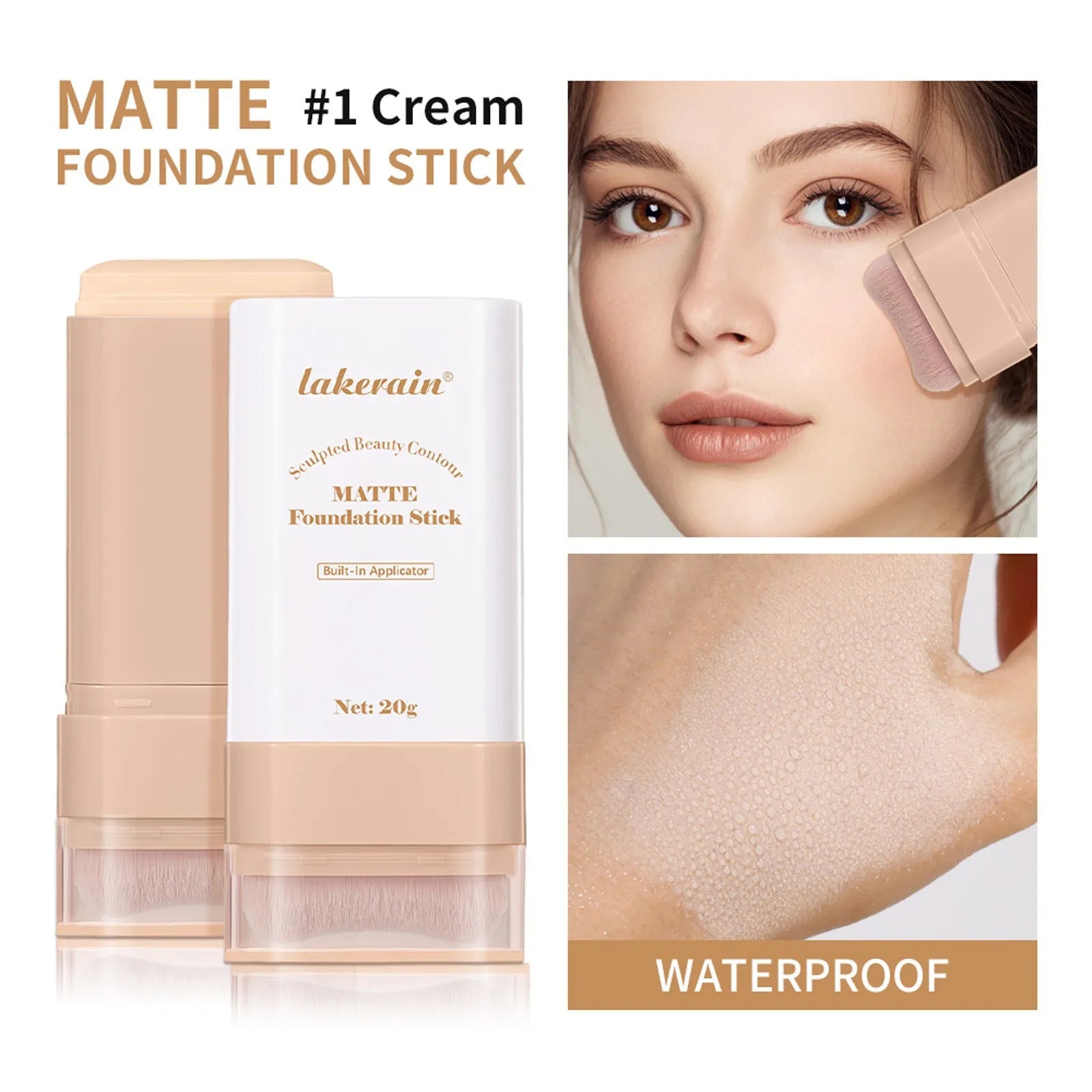 Eraser Stick Foundation Natural Nude Feel 20g buildable coverage stick for universal skin types