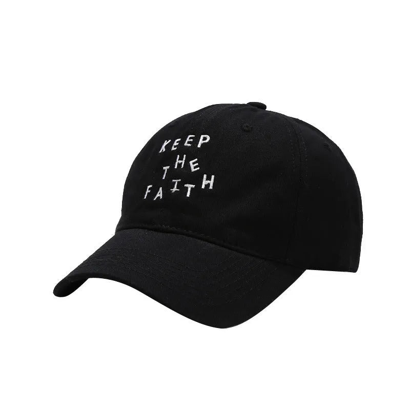 Men's cotton baseball cap with small letter embroidery in beige colour