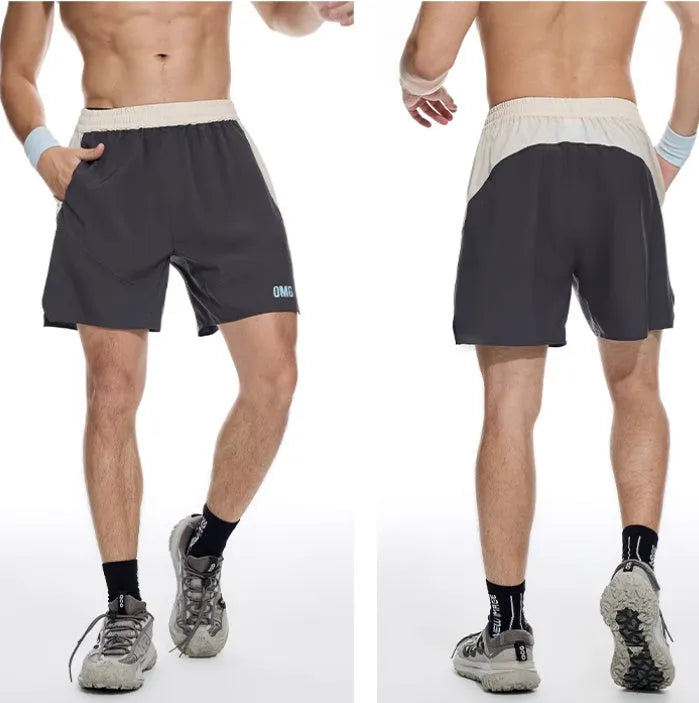 Men's loose-fit Hipp-style workout shorts for weightlifting with elastic lace-up waist