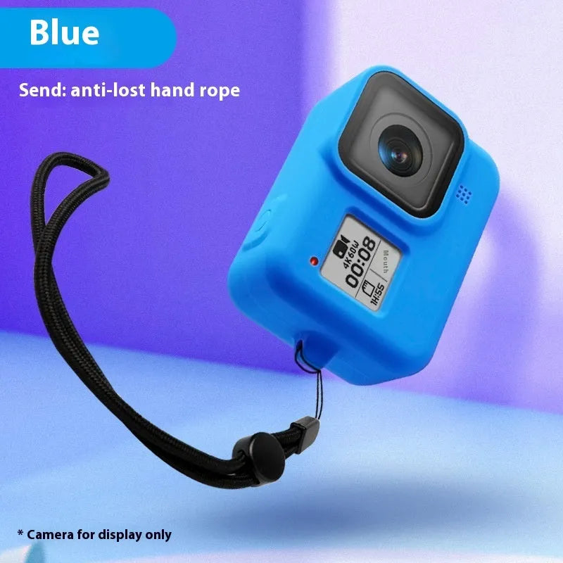 GoPro Hero8 Black silicone protective sleeve and anti-lost carrying strap accessory set in multiple colour options