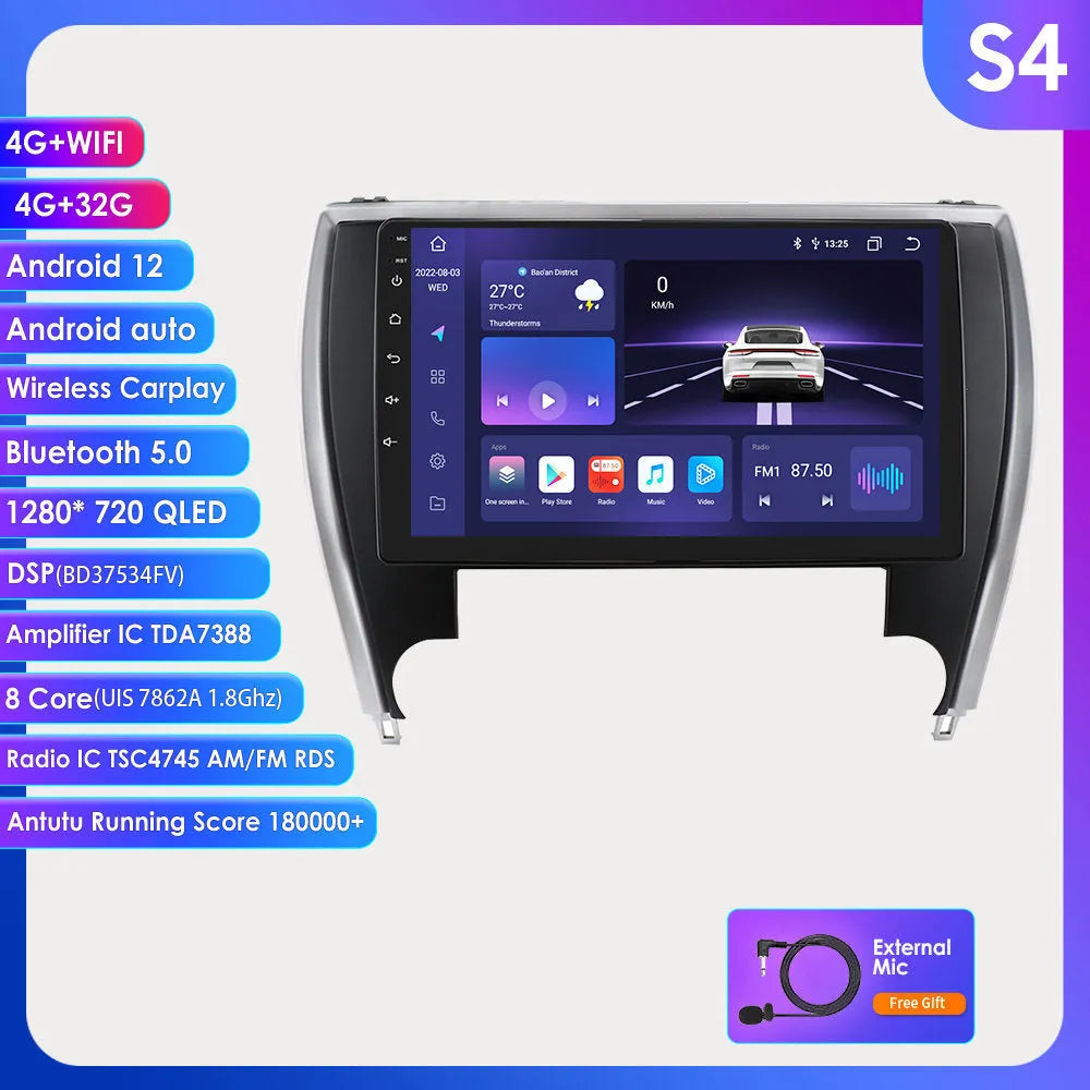 10-inch vehicle-mounted MP5 car navigator unit for Toyota Camry dashboard
