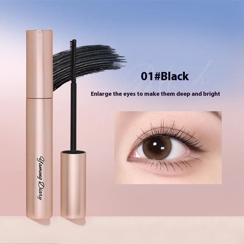 Long curling waterproof mascara in black and brown colours with volumising wand