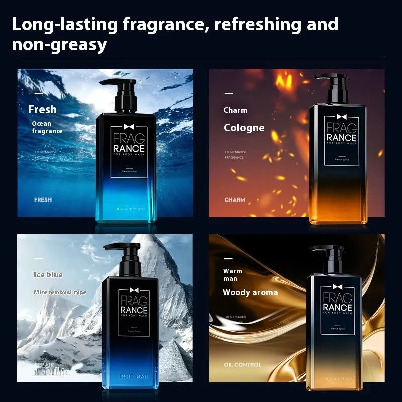 Men's perfume shower gel body moisturizing with loofah test pack and trial kit