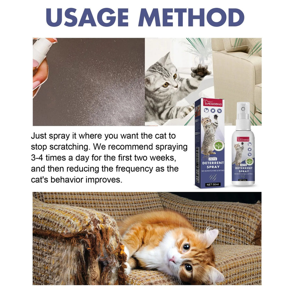 50ml pet spray bottle in box for deterring dog and cat scratching on furniture