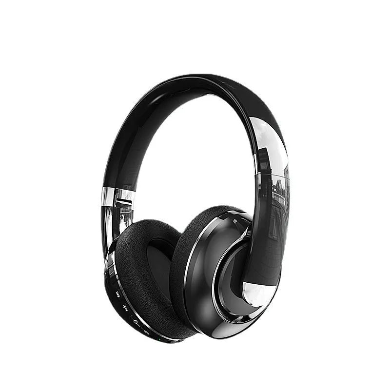 Bluetooth wireless headphones with microphone in black, 40mm drivers, Type-C charging port