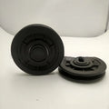 Single black plastic pulley 95mm diameter for fitness cable machine equipment