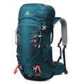 Large capacity hiking backpack 35+5L in dark green, tear-resistant nylon, ultralight mesh frame