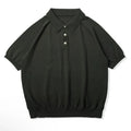Retro knitted cotton short-sleeved T-shirt in slim fit on a hanger