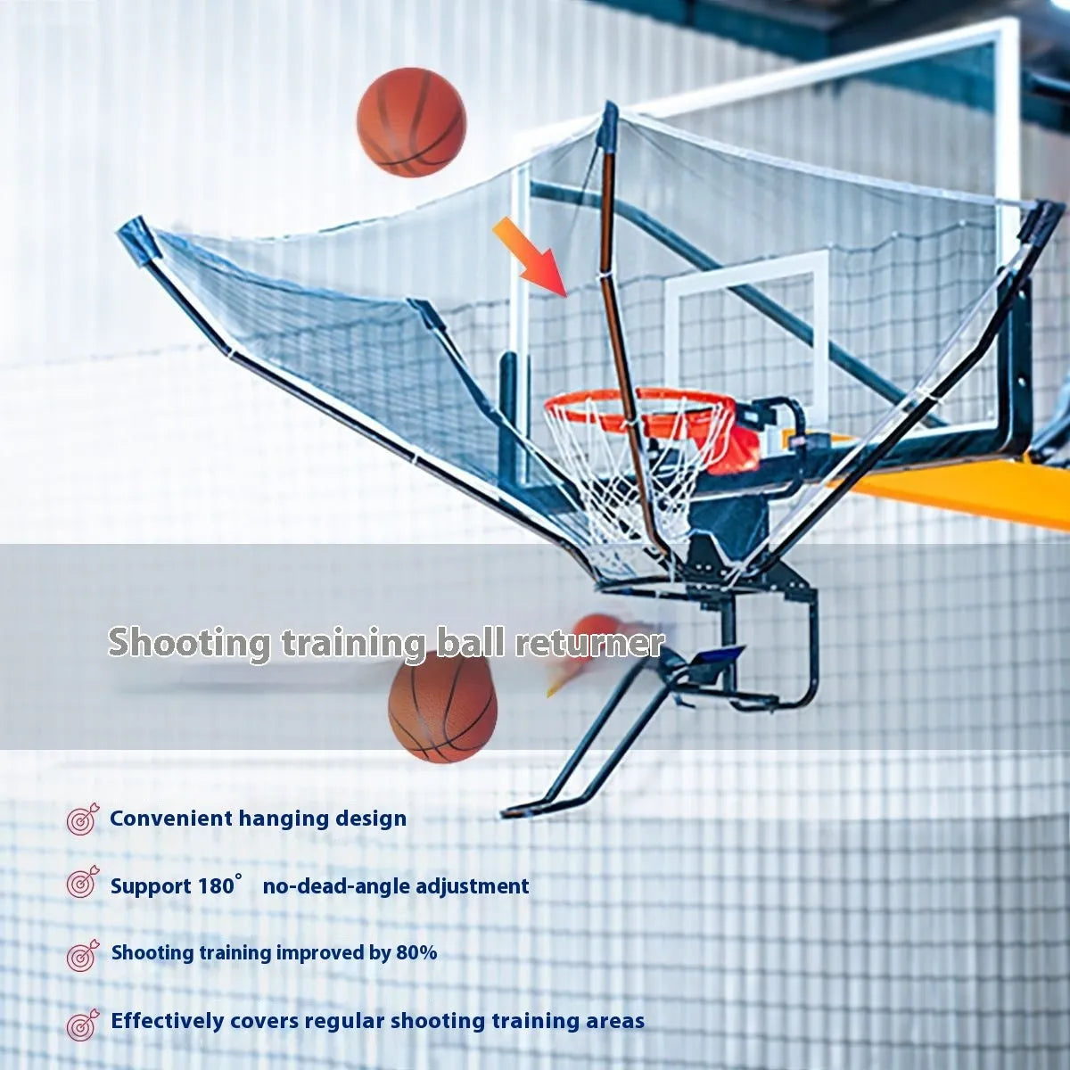 Upgraded second generation basketball training ball return with automatic serve function