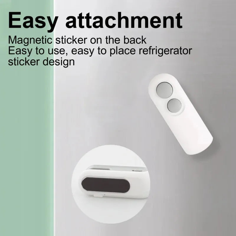 White handheld bag sealer with USB charging port and cutter blade for food storage