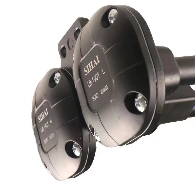 Black dual trumpet 300DB super loud air horn kit with compressor for 12V and 24V vehicles