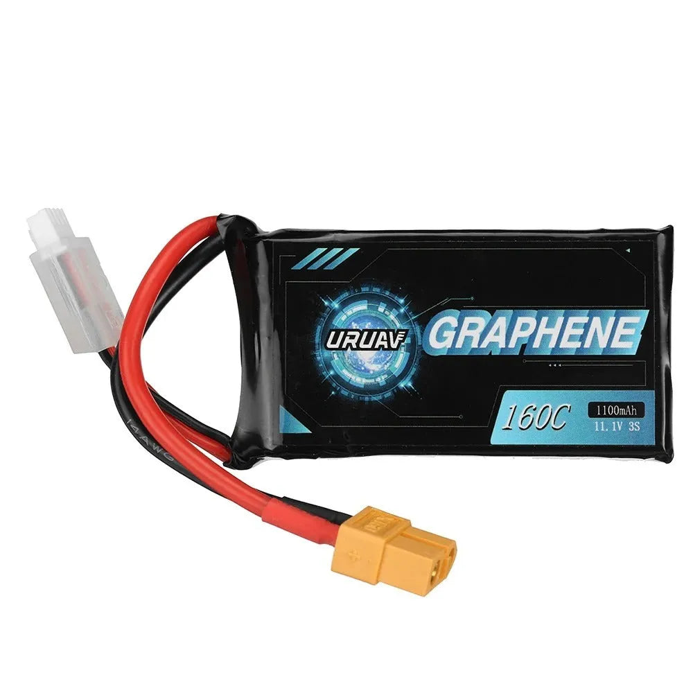 7.4V 1200mAh lithium polymer RC battery for model cars and ships.