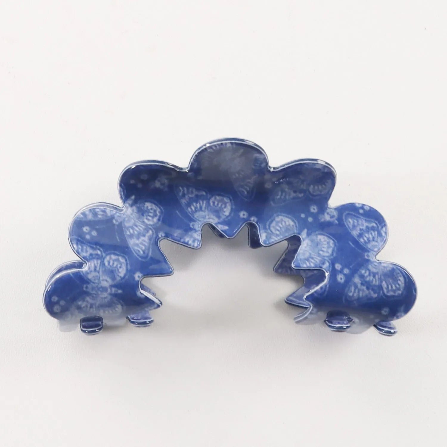 New Wave Grip Blue Series PVC barrette, asymmetric design for women, back head hair clip in natural style, multiple colour options