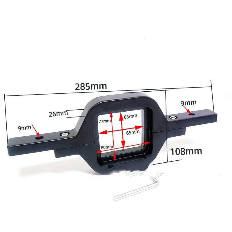 Black aluminium alloy LED light mounting bracket for a Jeep Wrangler