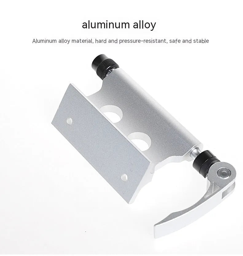 Silver metal bicycle front fork quick release fixing clip for wheel security