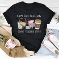 Black cotton summer T-shirt with loose fit and short sleeves on mannequin
