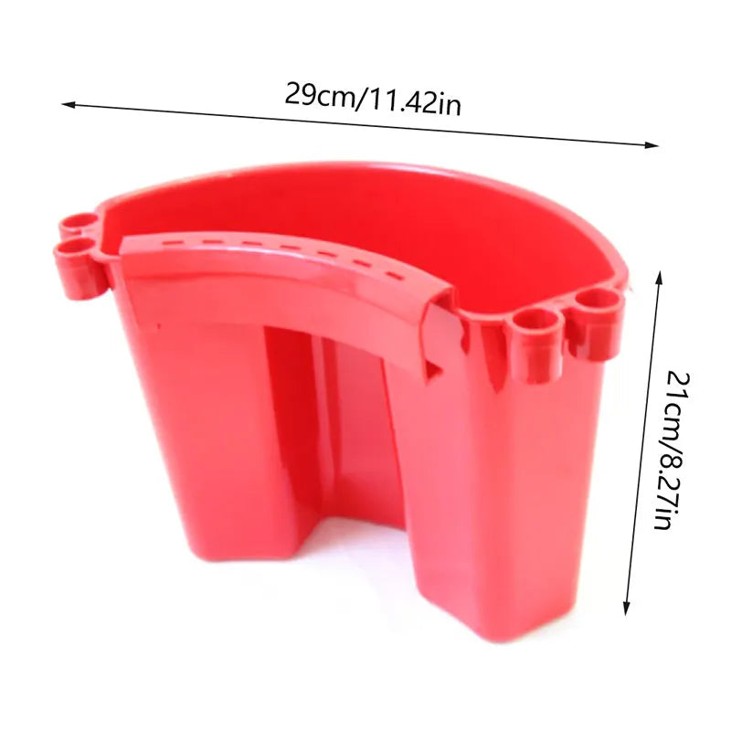 PP plastic car wash bucket in black, blue, pink, or red with 8-litre capacity