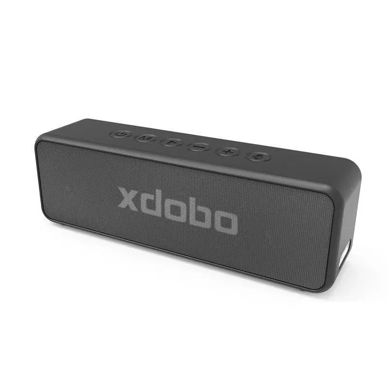 Black portable Bluetooth speaker with subwoofer and lanyard 215x55x68mm 800g